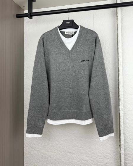 2025年12月29日秋冬新作Miumiuニット高品質人気商...