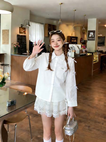 2026年3月6日入荷早春新作 Miumiuシャツファッショ...