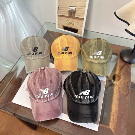 2026年3月22日入荷早春新作Miumiu帽子／野球帽ファ...