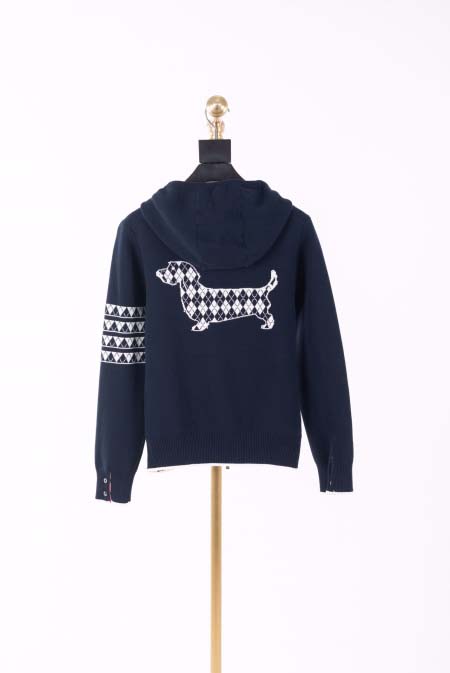 2026年4月2日入荷新作Thom Browneニットフード付きジッパー付きコート高級品/SP工場0 1 2 3 4 5