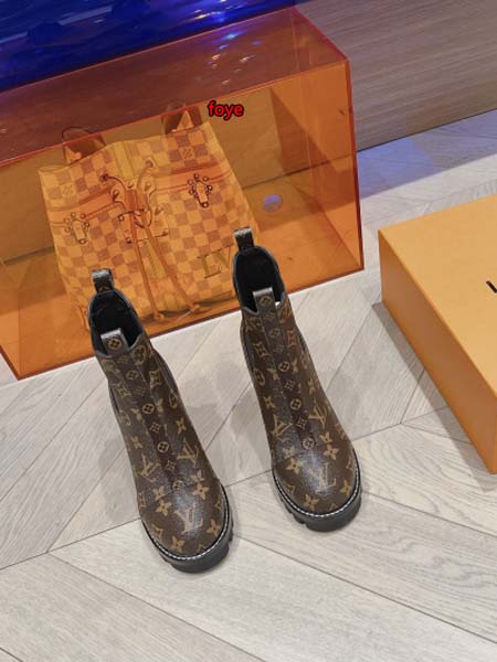 原版復刻新作入荷ルイヴィトン女性 ショートブーツ FOYE工...