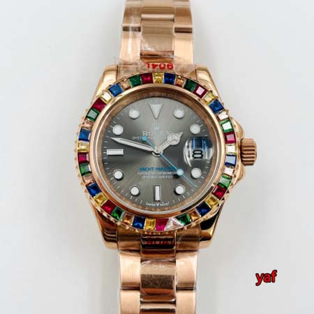 ロレックス高品質40.5mm 自動巻ムーブメント腕時計 ya...