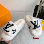 2024年11月22日秋冬高品質新品入荷ルイヴィトン女性ラムウールのスリッパ HY工場35-41