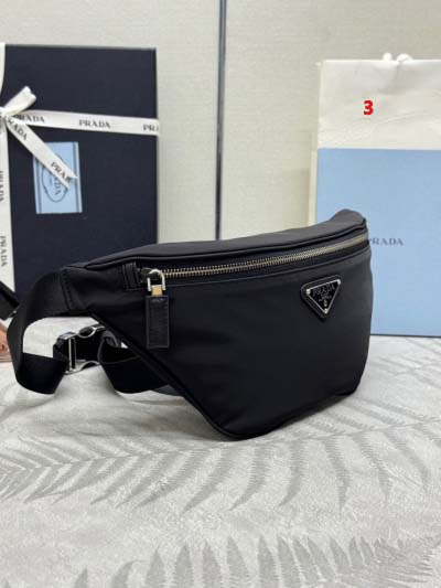 2025年早春新品入荷 PRADA ウエストポーチバッグの男性 3工場