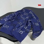 2025年1月26日新作 レディース Xイヤー?オブ?ザ?スネーク新作 Gucci ウール刺繍カーディガン (ネイビー×ブラックグレー)