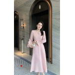 シャネル【ドレス】早春Yangqiユニークなダイヤモンドとビーズ超イケメン