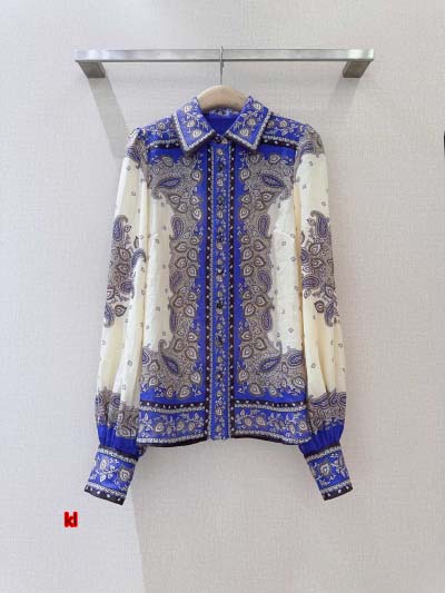 zimmermann 新作 シャツ パープル ペイズリー 花...