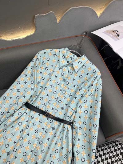 Louis Vuitton-24SS初秋新作ラペルワンピース