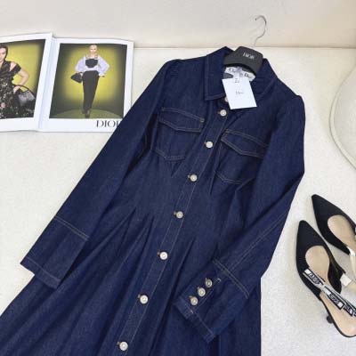 dior レディークリスチャン ディオール24Ss---デニムドレス