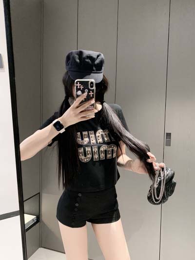 2025年2月9日新品 miumiu 半袖 Tシャツcan 工場