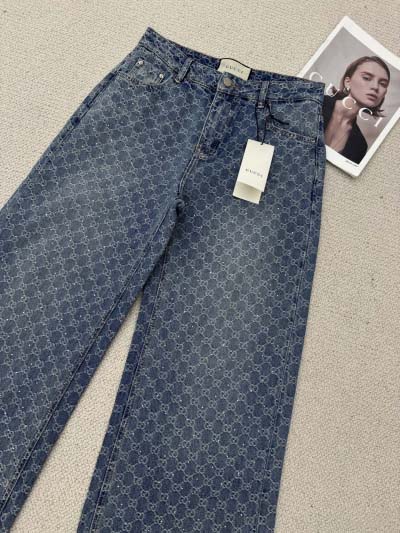 2025年2月9日新品入荷 gucci デニムのワイドパンツcan 工場