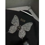 Dior-24SS新作半袖ブレザープレスプリーツ半身スカートスーツバタフライ柄刺繍