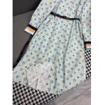 Louis Vuitton-24SS初秋新作ラペルワンピース