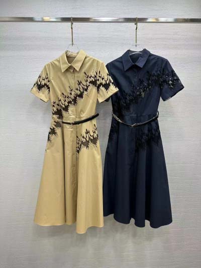 春夏-バレンチノコットン刺繍ファッションドレス！