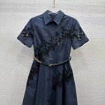 春夏-バレンチノコットン刺繍ファッションドレス！
