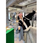Celine パンダカラーブロックカーディガン コート
