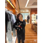 Lvフロント＆バッククロックジャカードセーター