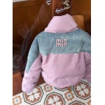 miumiu デニムスプライシングダウンジャケット