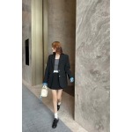 2025早春新作miumiu カレッジ風アルファベット刺繡コート can工場
