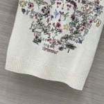 2025年2月5日のクリスチャン ディオール刺繡カシミヤの半袖セーター