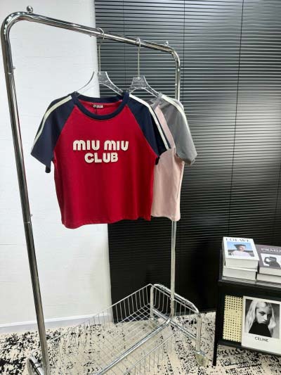2025年2月9日新品miumiu 半袖 Tシャツcan 工...
