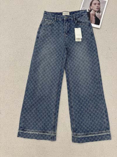 2025年2月9日新品入荷 gucci デニムのワイドパンツ...