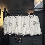 2025年2月9日新商品入荷prada カレッジカラーリブのベースボールジャケットcan 工場