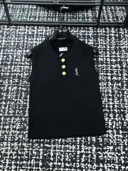2025年3月19日入荷春夏新作YSL 袖なし ニット tシャツcan工場