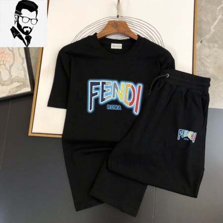 2025年3月28日入荷新作FENDI春秋メンズ 半袖上下セットM-5XL/zhan工場