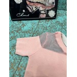 2025年3月23日入荷春夏新作Chanel斜め肩 ニット半袖 Tシャツ  can工場