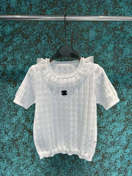 2025年3月23日入荷春夏新作Chanel ニット半袖 T...