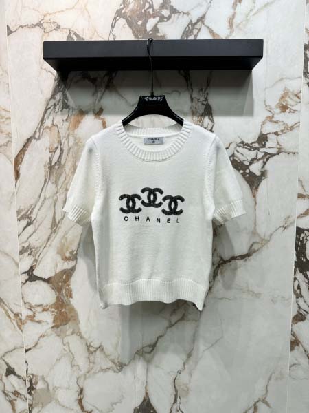 2025年3月23日入荷春夏新作Chanel ニット半袖 T...