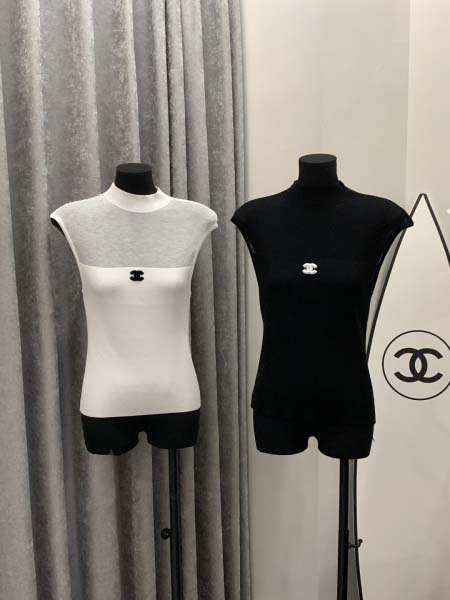2025年3月24日入荷春夏新作Chanelメッシュの半袖T...