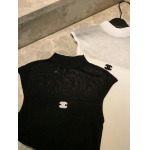 2025年3月24日入荷春夏新作Chanelメッシュの半袖Tシャツで女性はセクシー can工場