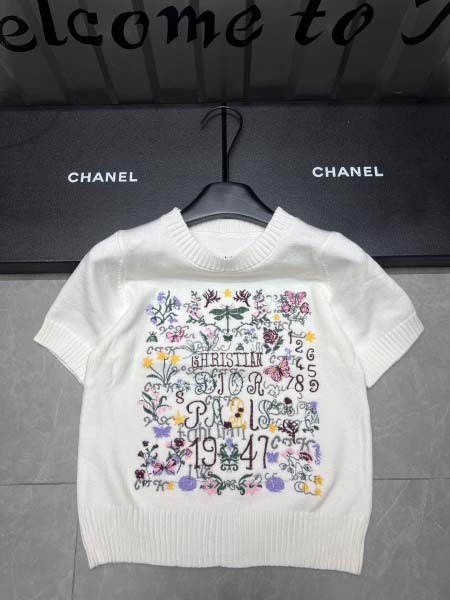2025年3月24日入荷春夏新作Diorニット 半袖Tシャツ...