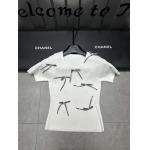 2025年3月24日入荷春夏新作Chanelニット 半袖Tシャツ can工場