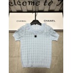 2025年3月24日入荷春夏新作Chanelニット 半袖Tシャツ can工場