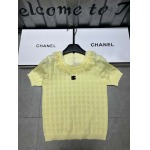 2025年3月24日入荷春夏新作Chanelニット 半袖Tシャツ can工場