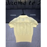 2025年3月24日入荷春夏新作Chanelニット 半袖Tシャツ can工場