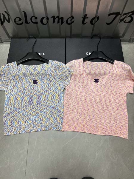 2025年3月24日入荷春夏新作Chanelニット 半袖Tシ...