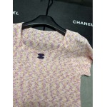 2025年3月24日入荷春夏新作Chanelニット 半袖Tシャツ can工場