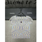 2025年3月24日入荷春夏新作Chanelニット 半袖Tシャツ can工場
