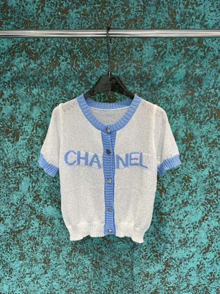 2025年3月24日入荷春夏新作Chanelニット 半袖Tシ...