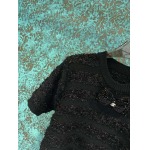 2025年3月24日入荷春夏新作Chanelニット 半袖Tシャツ can工場