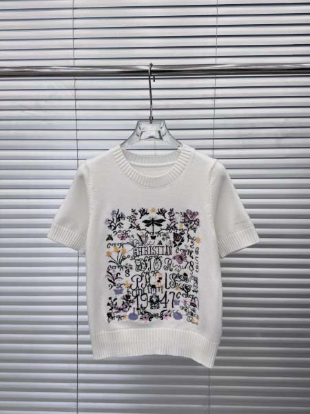 2025年3月24日入荷春夏新作Diorニット 半袖Tシャツ...