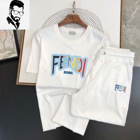 2025年3月28日入荷新作FENDI春秋メンズ 半袖上下セ...