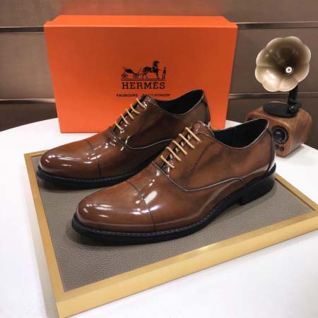 2025年4月10日入荷新品HERMESおすすめ人気メンズ靴本革製ギフト/誕生日/TL工場