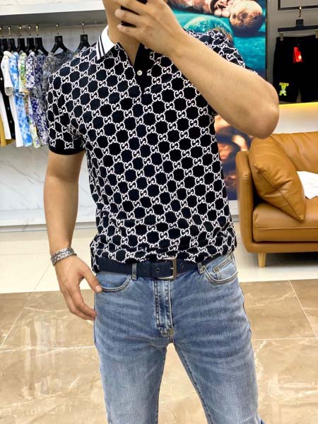 2025年4月9日入荷新作Gucci半袖ポロシャツ 超厳選★誕生日プレゼント/結婚祝い/内祝い/贈り物/YI+YI工場48-56