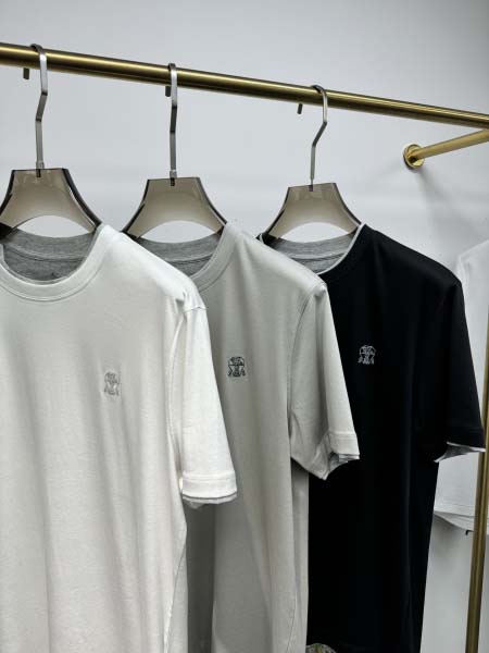 2025年4月26日入荷新作Brunello Cucinelli半袖Tシャツ 原版复刻高級品香港の会社超厳選★入手困難/誕生日プレゼント/yinx工場
