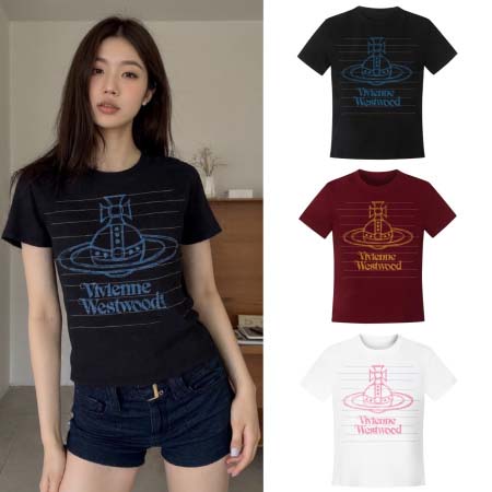 2025年4月29日入荷春夏新作vivienne半袖 Tシャツ can工場